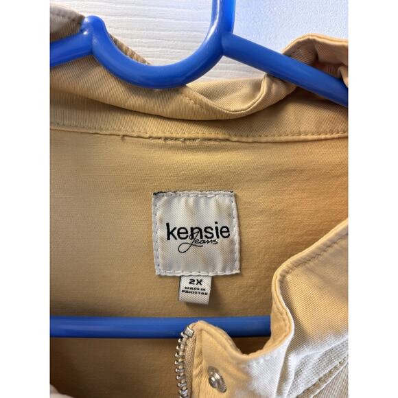 Kensie Jeans Utility Jacket - Butter Yellow Size 2X - Picture 4 of 8